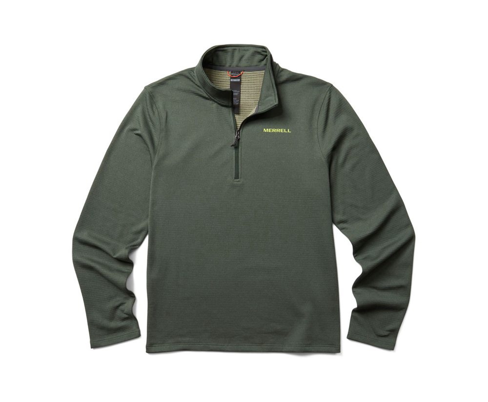 Merrell Pullover Grey - Terrain Geotex 1/4 Zip - Mens 76CEFJKBY